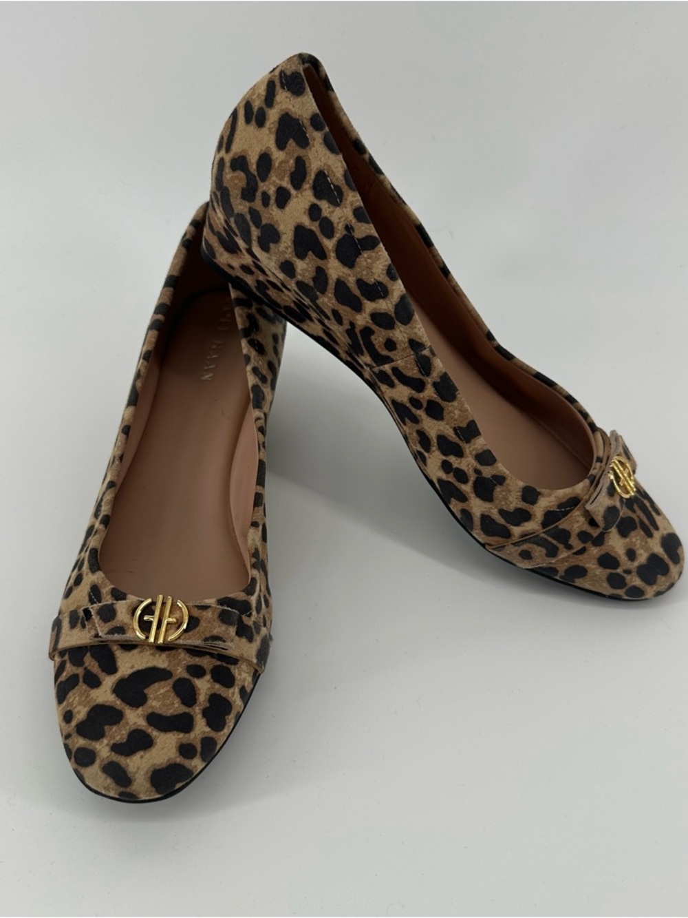 Cole Haan Malta Wedge Leopard Cheetah Print Size 7.5 Career wear preppy animal